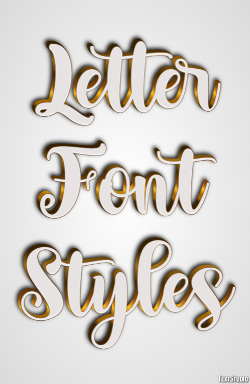 Letter Font Styles Efecto de Texto