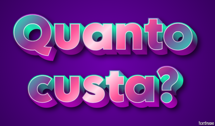 Quanto custa? Tekst Effect