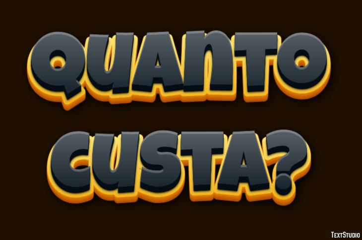 Quanto custa? テキスト効果
