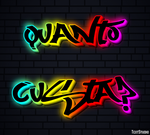 Quanto custa? Tekst Effect