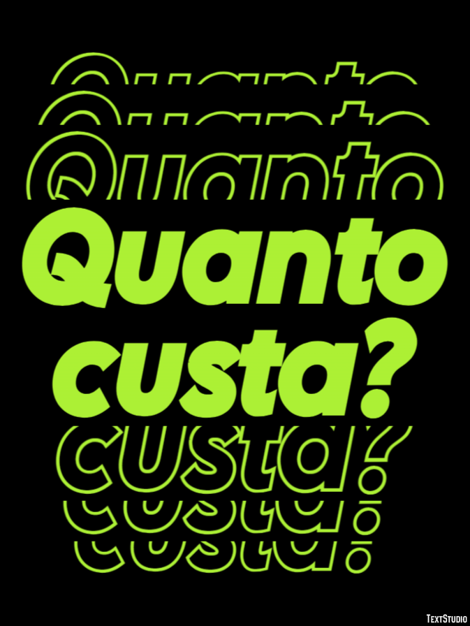 Quanto custa? テキスト効果
