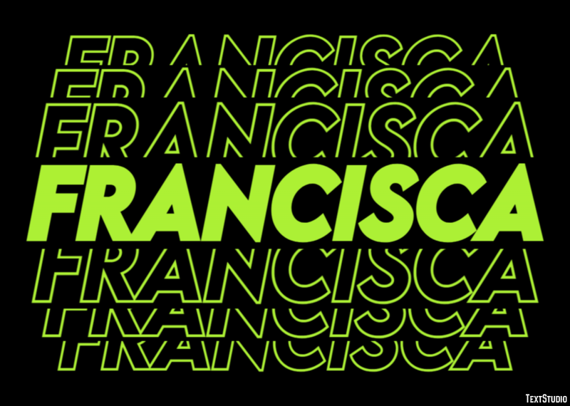 Francisca Efecto de texto