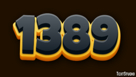 1389 Text effect
