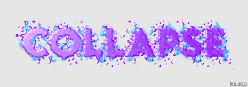Collapse Efecto de Texto