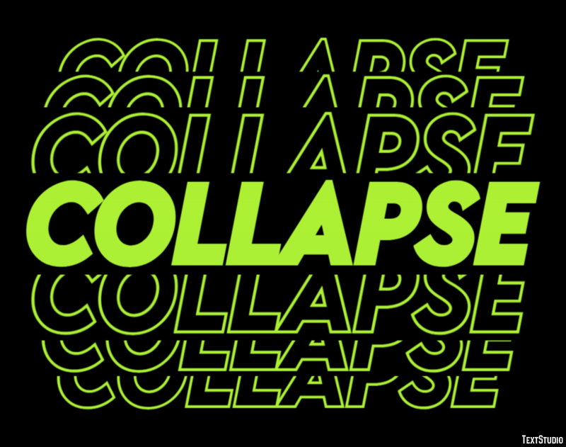 Collapse Efecto de Texto