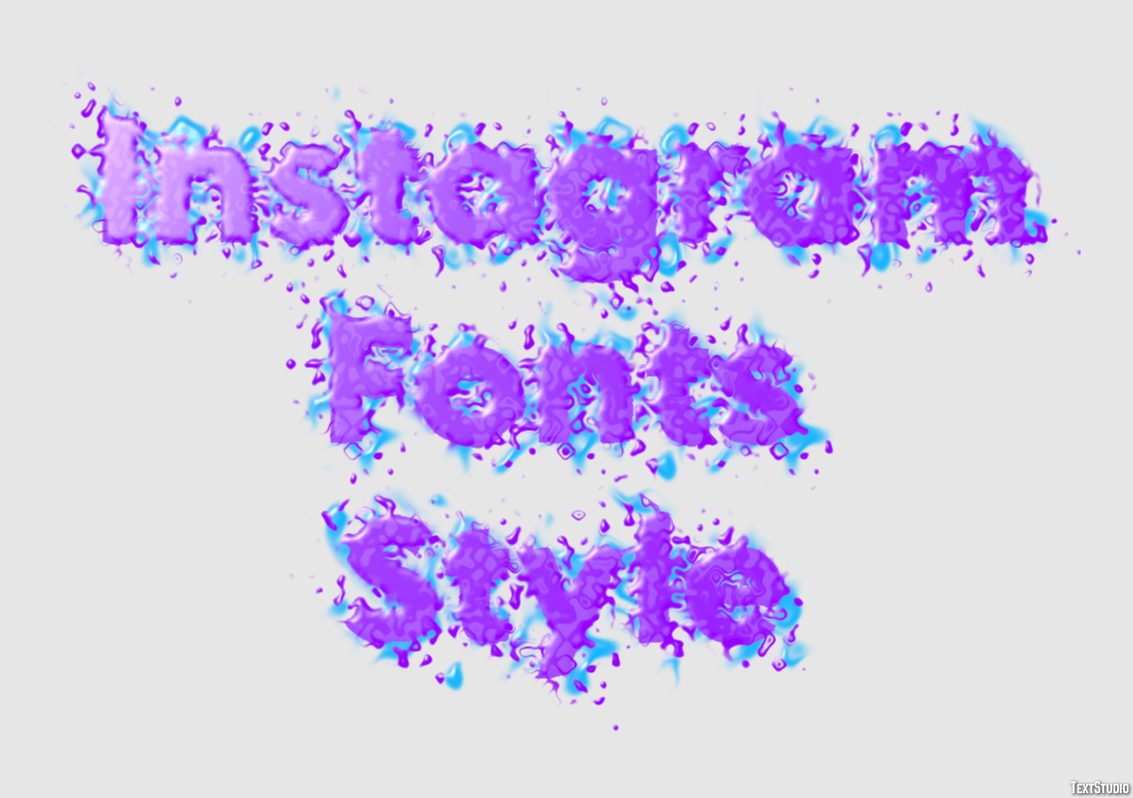 Instagram Fonts Style Efeito de texto