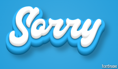 Sorry Efecto de Texto