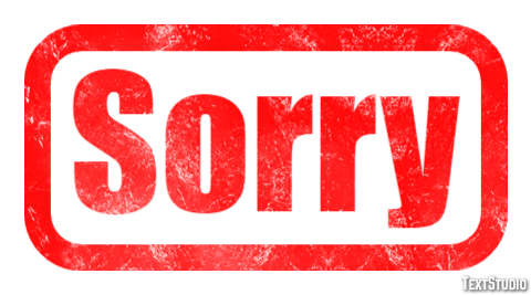 Sorry Efecto de Texto