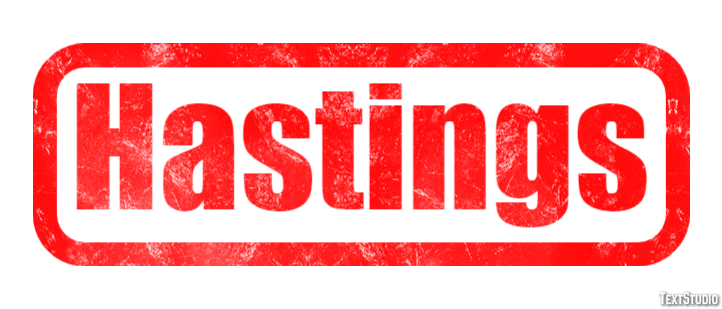 Hastings Efeito de texto
