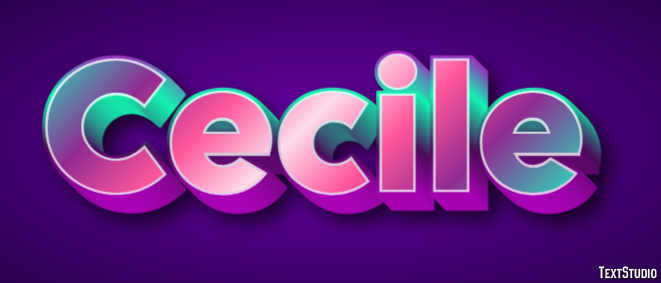 Cecile Text Effect