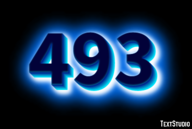 493 Efecto de Texto