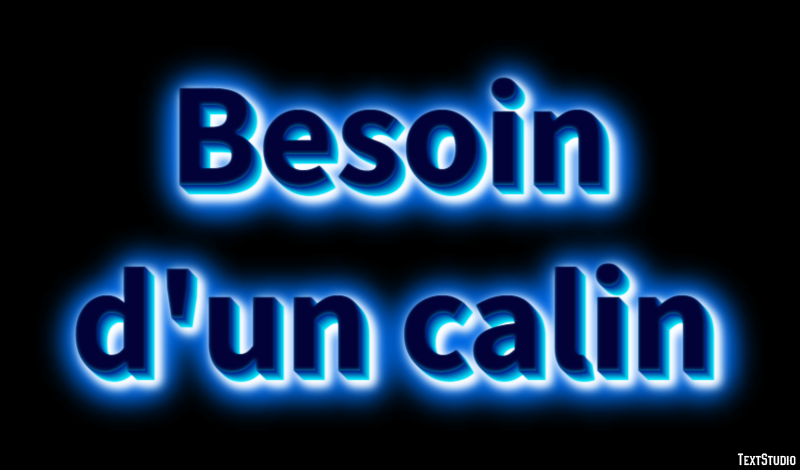 Besoin d'un calin Efecto de Texto