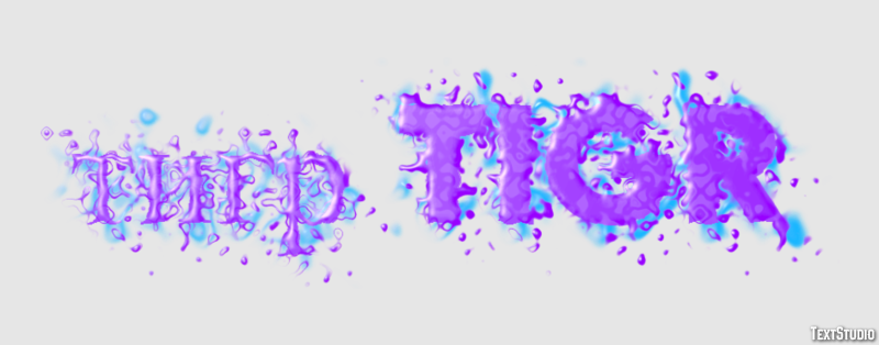 тигр tigr Effetto testo