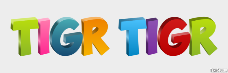тигр tigr Efecto de Texto