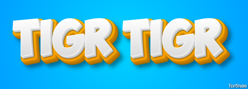 тигр tigr Эффект текста