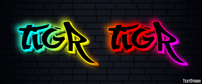 тигр tigr Эффект текста