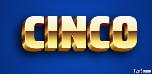 Cinco Efeito de texto
