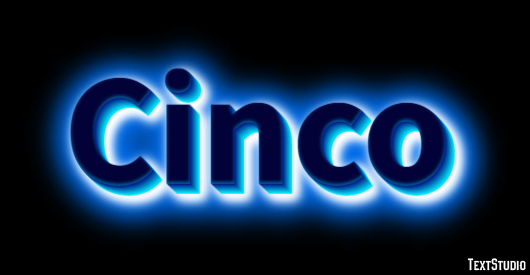 Cinco Efeito de texto