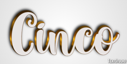 Cinco Efeito de texto