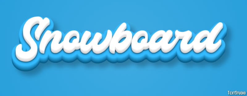 Snowboard Эффект текста