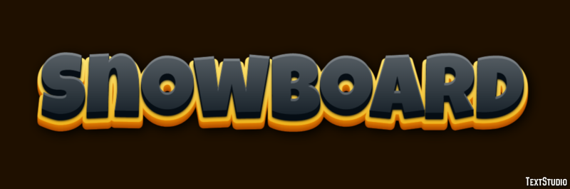 Snowboard Эффект текста