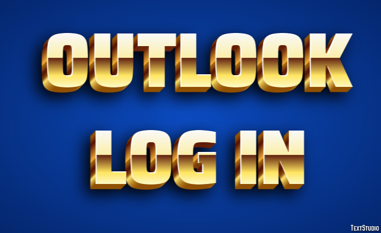 Outlook Log In Efeito de texto