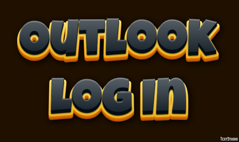 Outlook Log In Efeito de texto