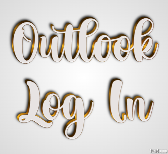 Outlook Log In Efeito de texto