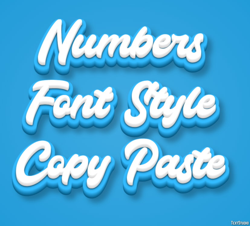 Numbers Font Style Copy Paste Text Effect