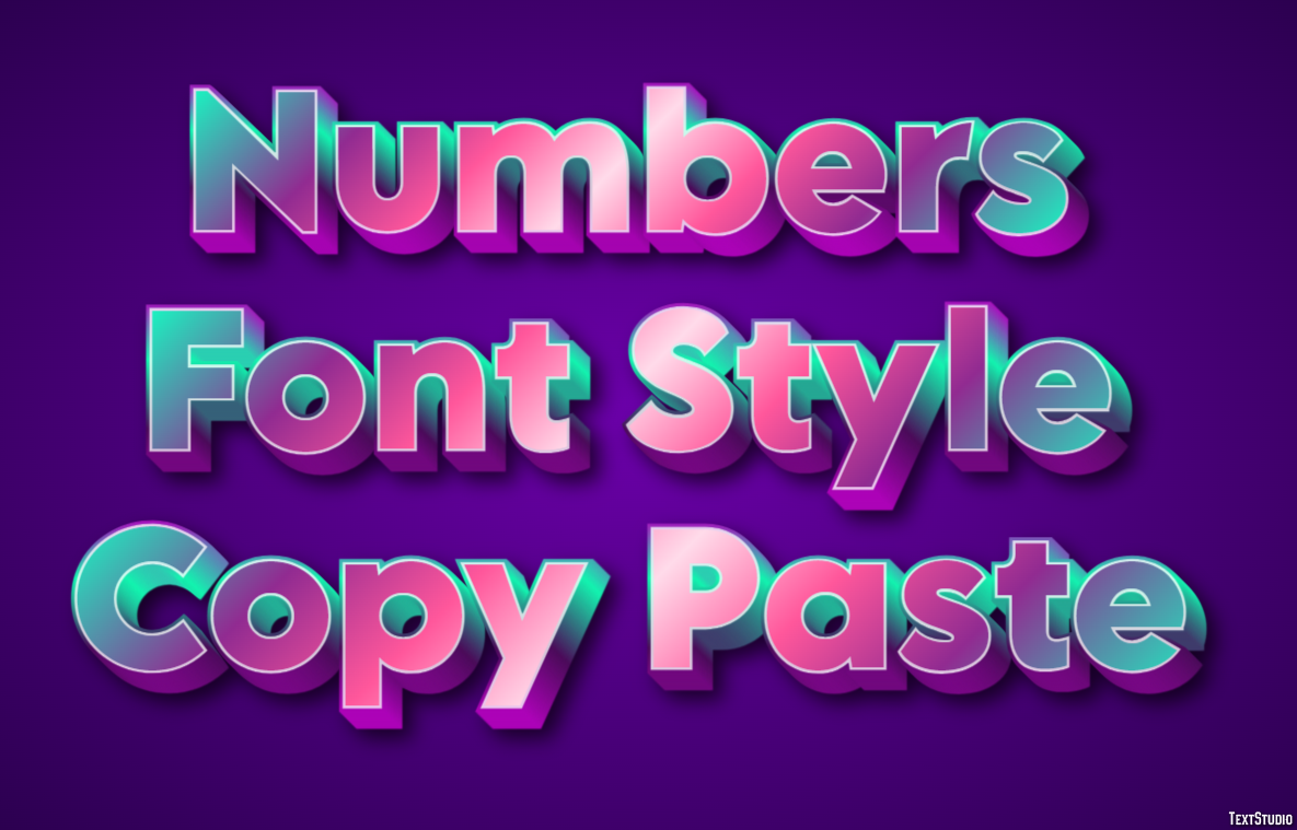 Numbers Font Style Copy Paste Text Effect