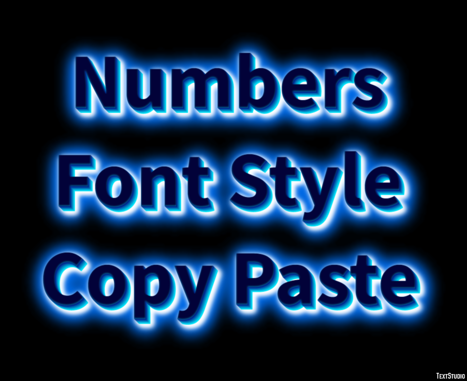 Numbers Font Style Copy Paste Efecto de Texto