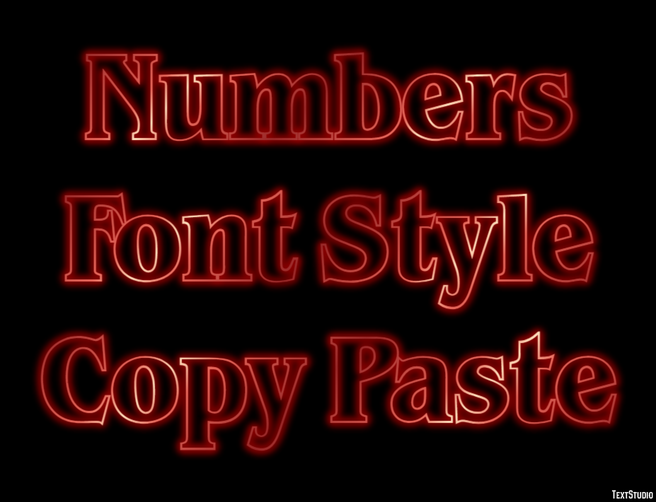 Numbers Font Style Copy Paste Text Effect