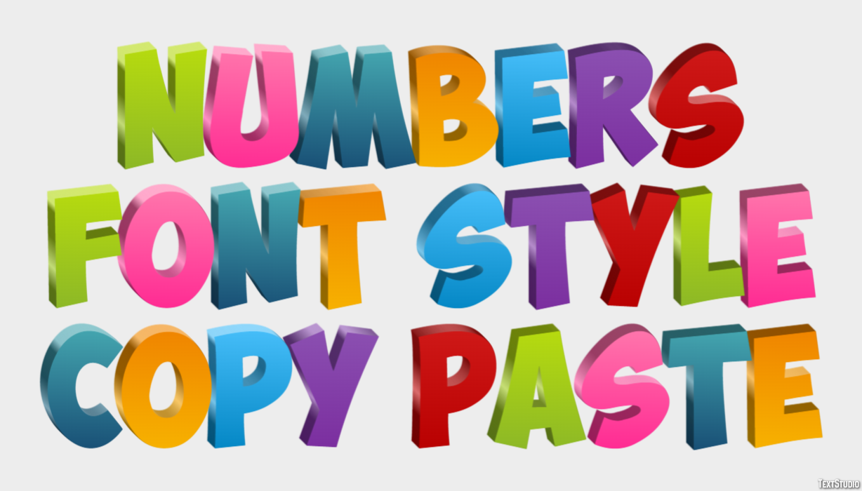 Numbers Font Style Copy Paste Text Effect