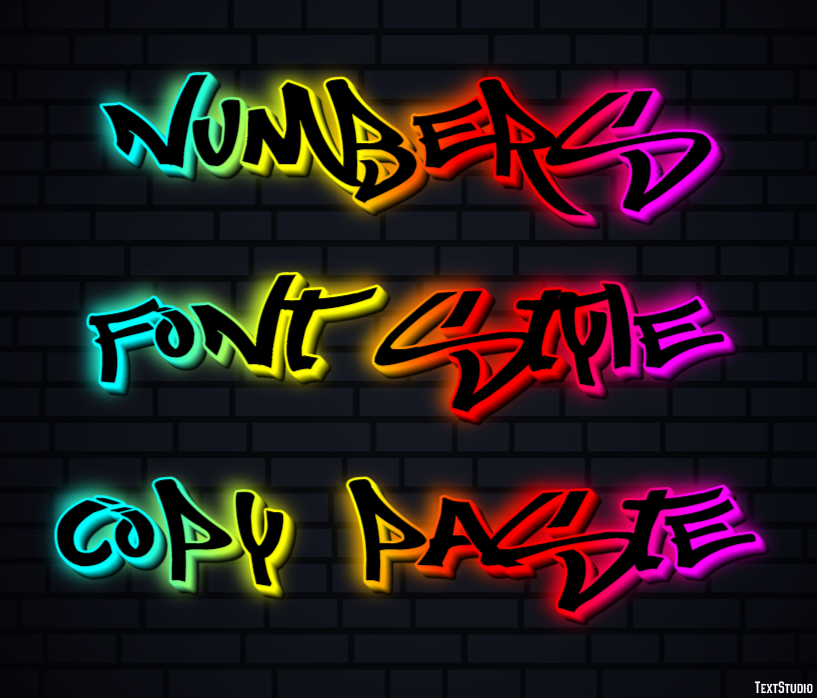 Numbers Font Style Copy Paste Text Effect