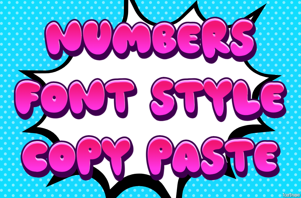 Numbers Font Style Copy Paste Efekt tekstowy