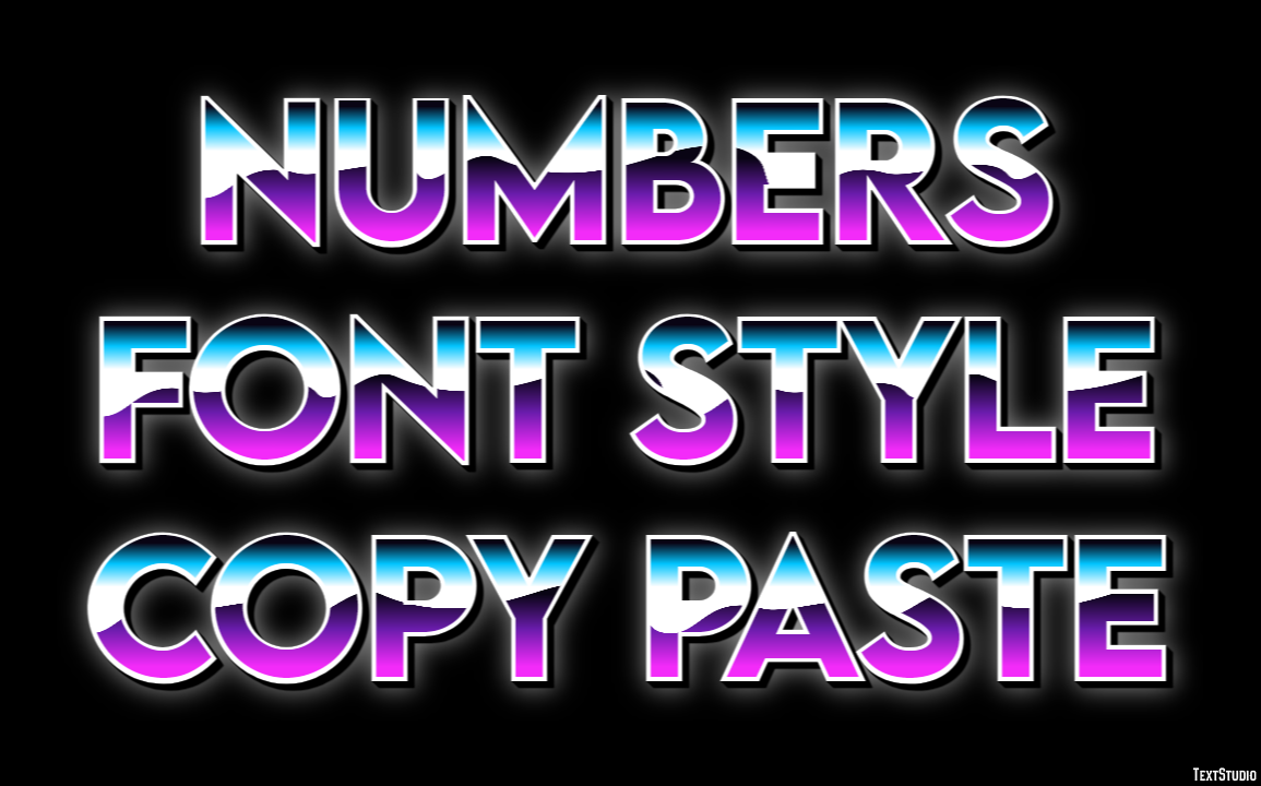 Numbers Font Style Copy Paste Efekt tekstowy