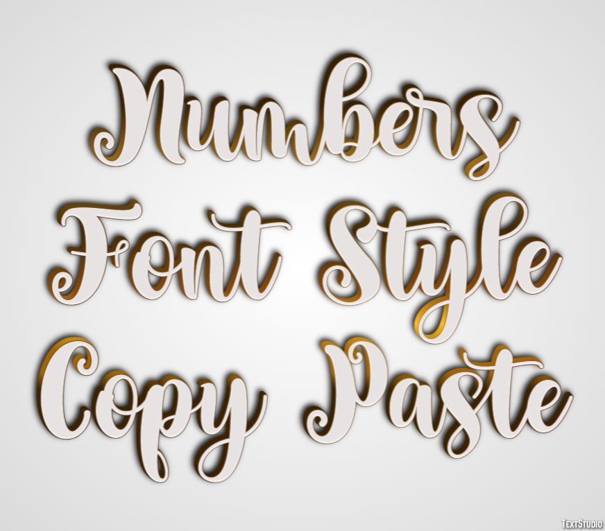 Numbers Font Style Copy Paste Efekt tekstowy
