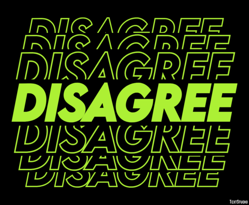 Disagree Efecto de Texto
