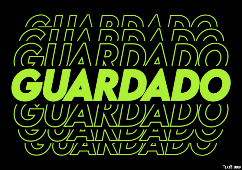 Guardado Efeito de texto