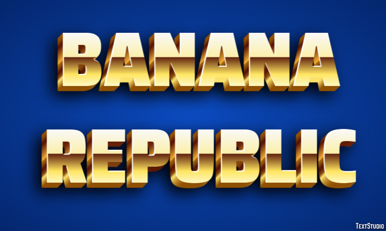 Banana Republic テキスト効果