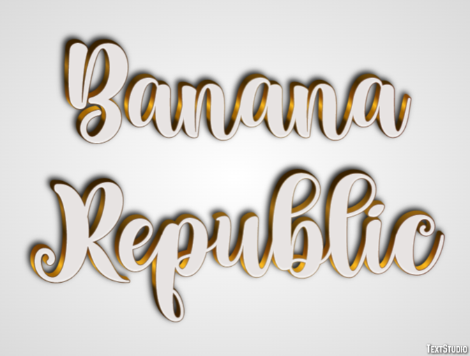 Banana Republic テキスト効果