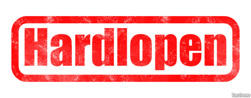 Hardlopen Texteffekt