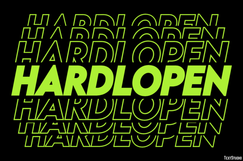 Hardlopen Texteffekt