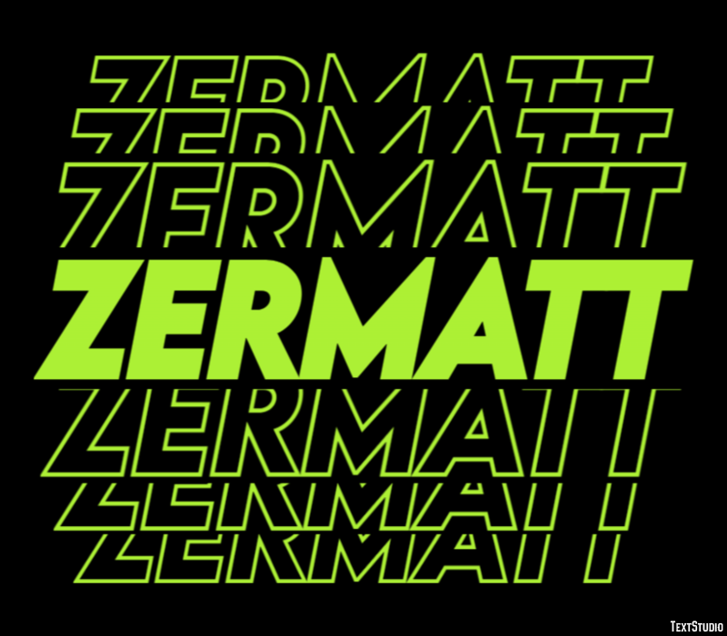 Zermatt Efekt tekstowy