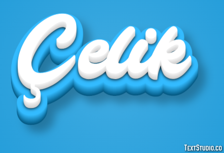Çelik Efecto de Texto