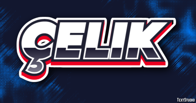 Çelik Efecto de Texto