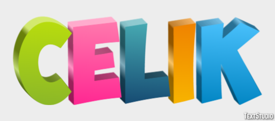 Çelik Efecto de Texto