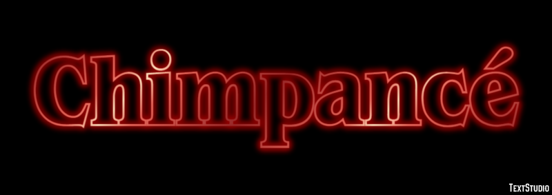 Chimpancé Эффект текста