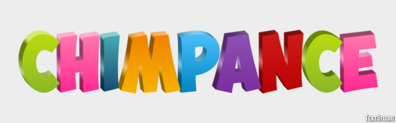 Chimpancé Эффект текста