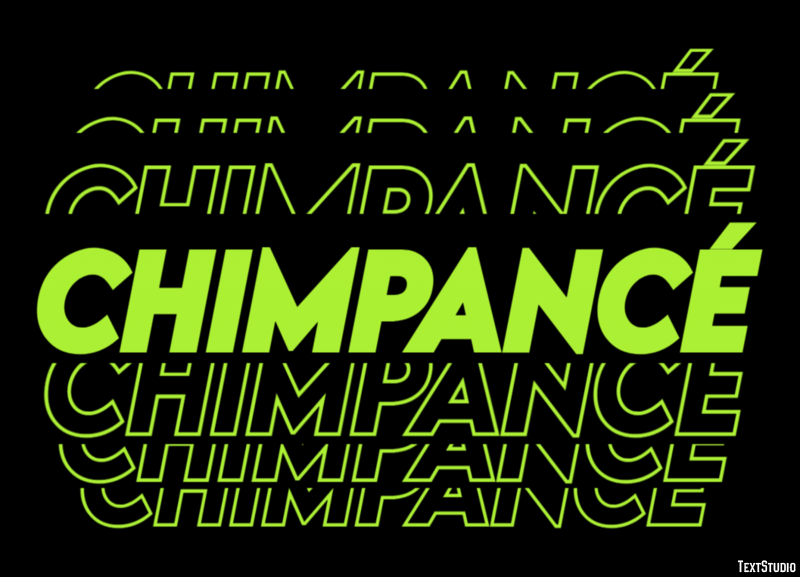 Chimpancé Texteffekt